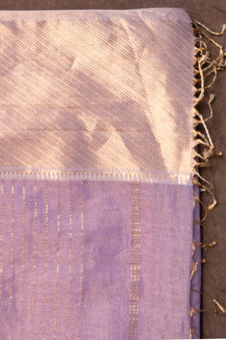 Lavender Gold Floral Motif Maheshwari Saree