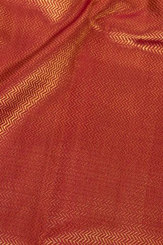 Vibrant Rust Orange kanjivaram Silk Saree with Intricate Gold Zari