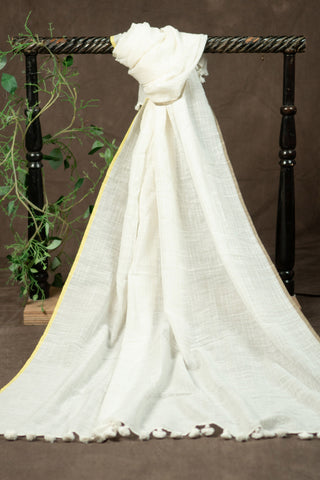 Slub linen stole with tassels	