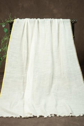 Slub linen stole with tassels	