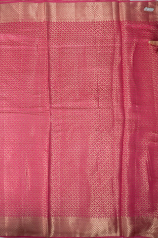 Pink Banarasi Silk Saree with Meenakari Floral Butas and Zari Border