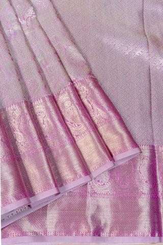 Lavender Kanjivaram silk saree inspired by Kangana Ranaut