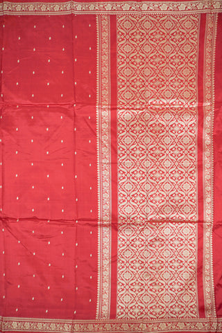 Maroon Pure Silk Saree with Elegant Resham Buti handwoven silk saree