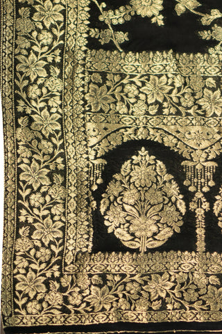 Banarasi silk dupatta with golden zari	