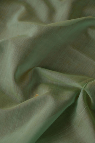 Sea Green Cotton Silk Saree with woven border