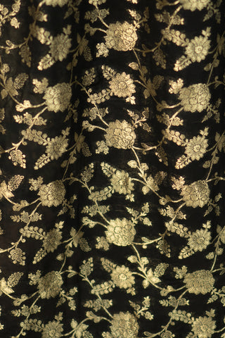 Banarasi silk dupatta with golden zari	