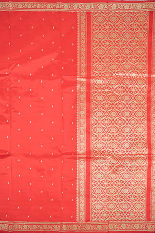 Crimson Red Pure Silk Saree with Heritage Resham Weaving handwoven silk saree
