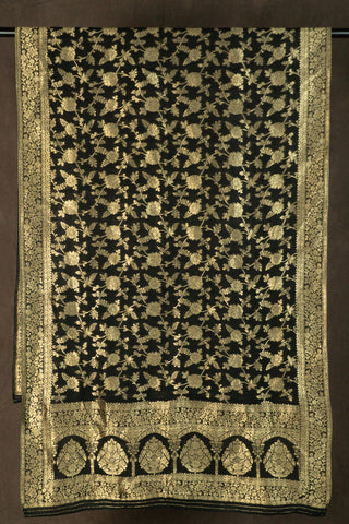 Banarasi silk dupatta with golden zari	
