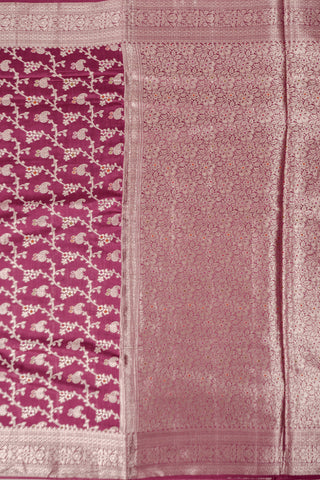 Desi Gulab Banarasi Meenkaari Saree in Gulaabi