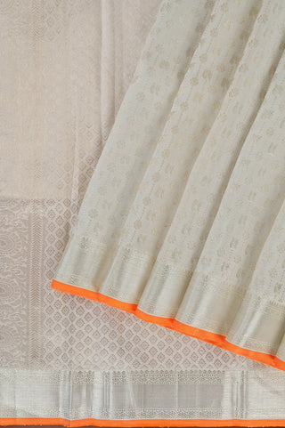 Classic Kanjivaram Silk Saree Cream Body with Radiant Red Border