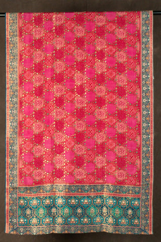 Printed Banarasi Dola silk dupatta	
