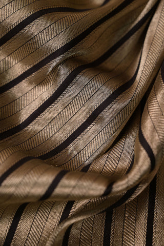 Black & Gold Silk Brocade Saree