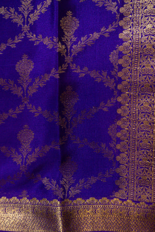 Luxurious Pure Mysore Crepe Silk Saree with Gold Zari Brocade
