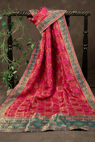 Printed Banarasi Dola silk dupatta	