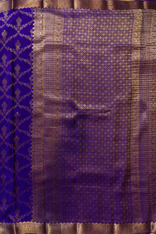 Luxurious Pure Mysore Crepe Silk Saree with Gold Zari Brocade