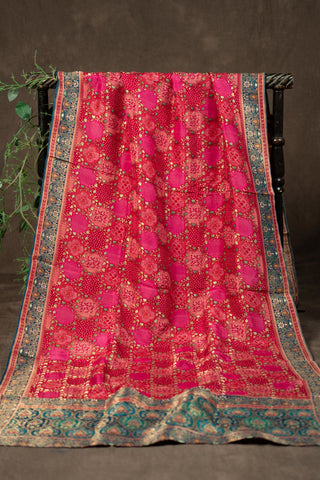 Printed Banarasi Dola silk dupatta	