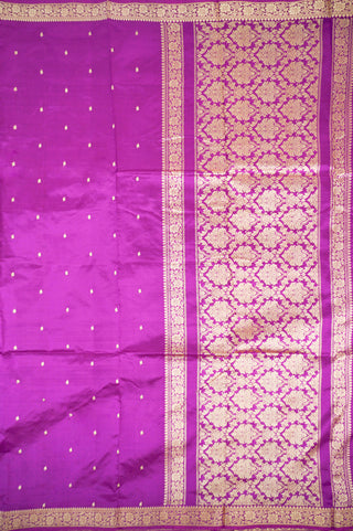 Royal Purple Pure Silk Saree with Heritage Resham Weaving handwoven silk saree