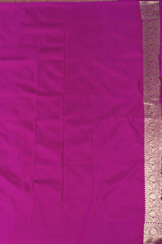 Rani Pink Alfi Floral Banarasi Saree