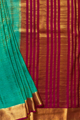 Elegant Mysore Silk Crepe Saree with Zari Border