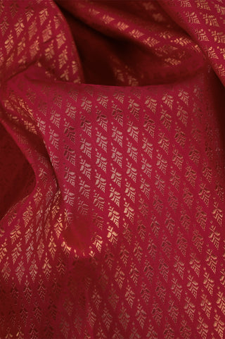 Grand Red Kanjivaram Silk Saree with All-Over Diamond Zari Weave
