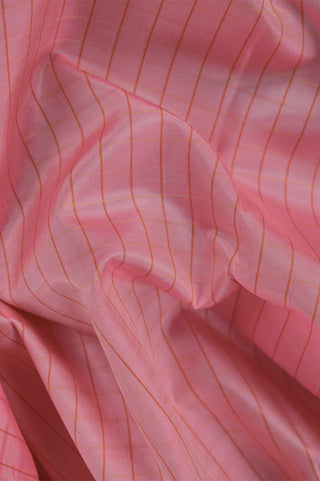Kanjivaram Silk Saree in Pink with Black Elephant & Peacock Border