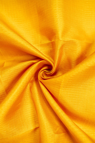 Mustard and rani pink handloom Kanjivaram silk saree with zari border