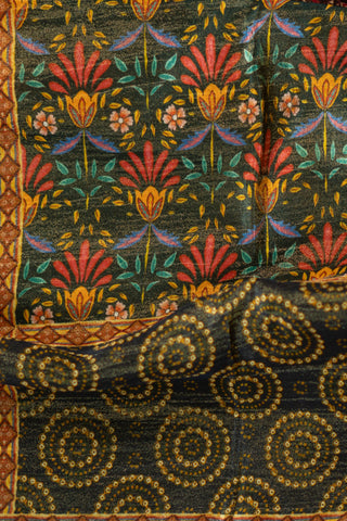 Banarasi Dola silk dupatta with floral print	