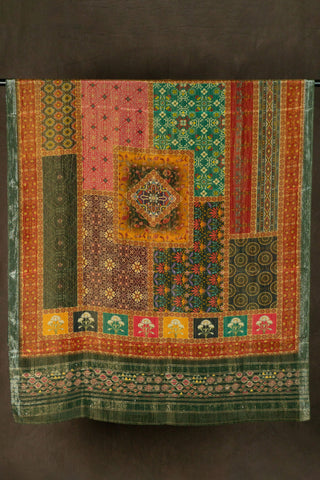 Banarasi Dola silk dupatta with floral print	