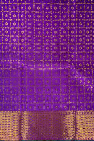Majestic Purple Silk Saree with Grand Gold Zari & Paisley Motifs