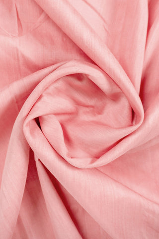 Banarasi Monga Silk Saree in Blush Pink with Subtle Silver Zari Detailing