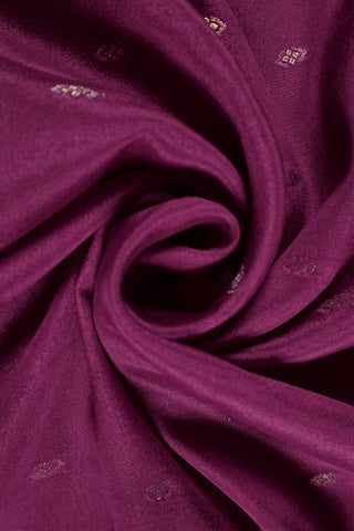 Fuchsia Pink Pure Crepe Silk Saree with Dual Zari Brocade Pallu, Diagonal Leheriya Weave & Elephant-Paisley Motifs