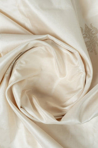 Off-White Banarasi Pure Silk Saree with Trishul-Damru Motifs