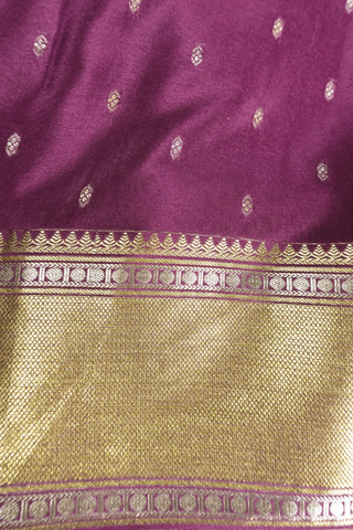 Fuchsia Pink Pure Crepe Silk Saree with Dual Zari Brocade Pallu, Diagonal Leheriya Weave & Elephant-Paisley Motifs
