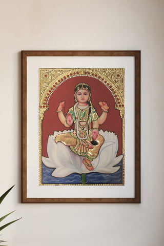 Baal Tripursundari Tanjore Painting