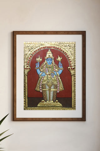 Vishnu Matsya Avatar Tanjore Painting