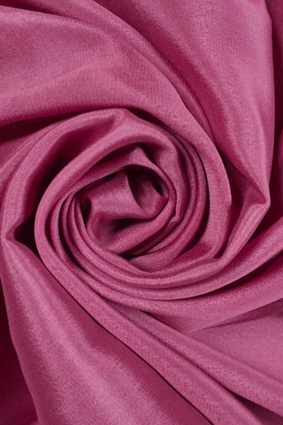 Dusty Rose Pink Pure Crepe Silk Saree with Gold & Silver Zari Border and Tissue Pallu
