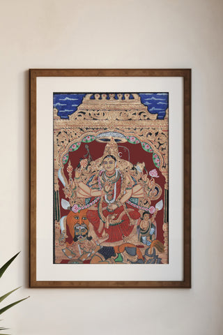 Goddess Chamundi Tanjore Painting
