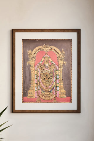 Lord Venkateshwara Tanjore Painting