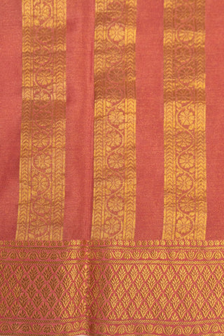 Rich Coral Pure Mysore Silk Saree - Exquisite Quality