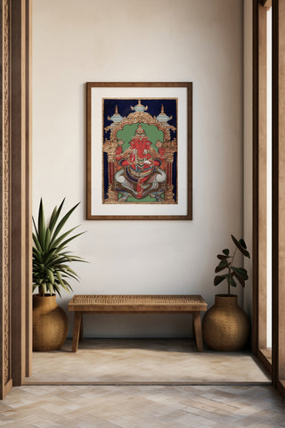 Lord Ganesha Tanjore Painting