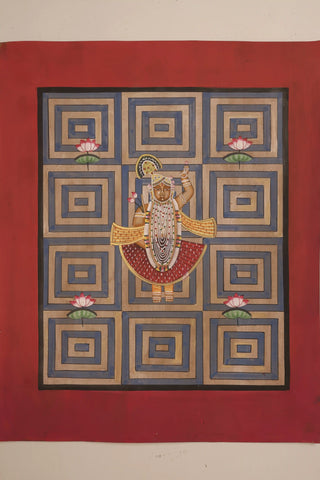 Hand-painted Pichwai Painting of Lord Srinathji