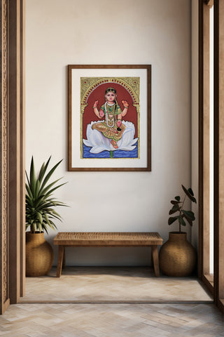 Narayani Bala Tripura Sundari Tanjore Painting