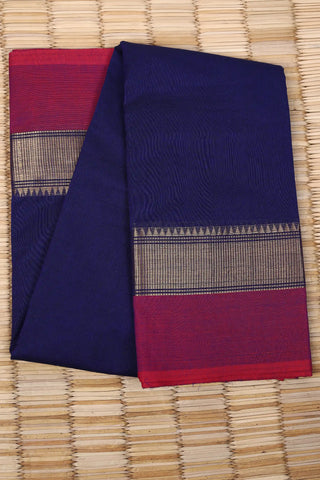 Navy Blue Cotton Chettinad saree