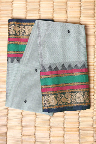 Light Emerald Green Cotton Chettinad saree