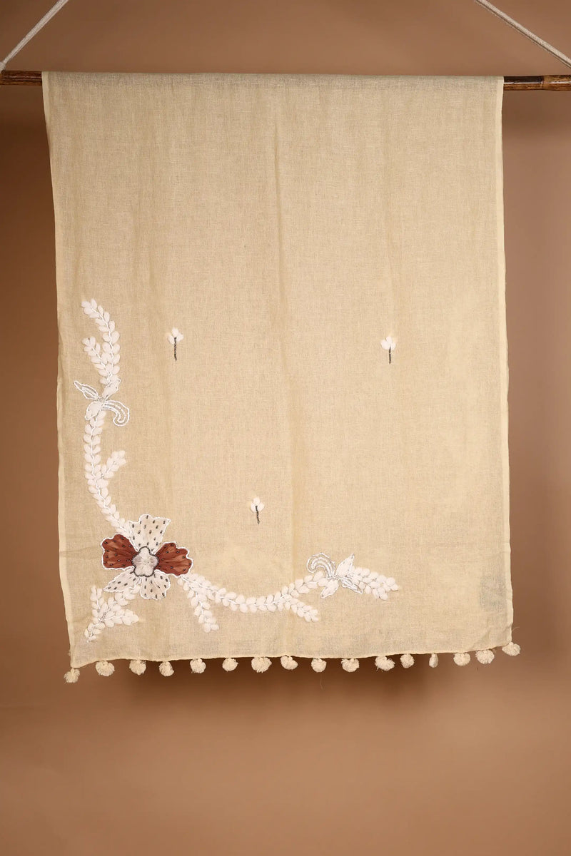 Cream Linen Stole