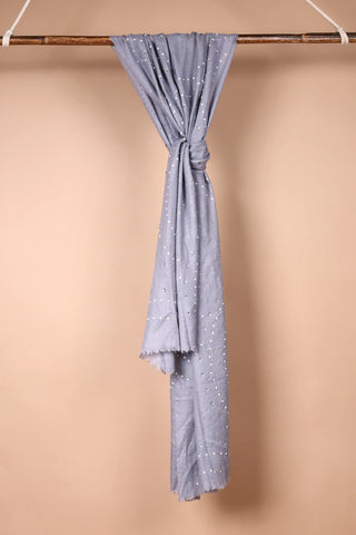 Grey Semi Pashmina Shawl