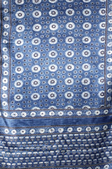 Blue Ajrakh Satin Dupatta