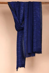 Navy Blue Semi Pashmina Shawl