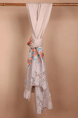 Beige Semi Pashmina Shawl