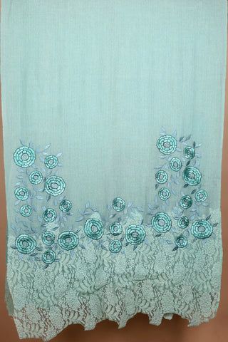 Sea-Green Semi Pashmina Shawl